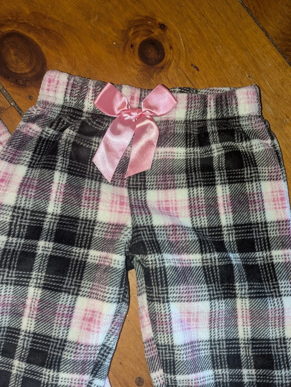 2 Fluffy Fleece Plaid Pajama Pants 14-16